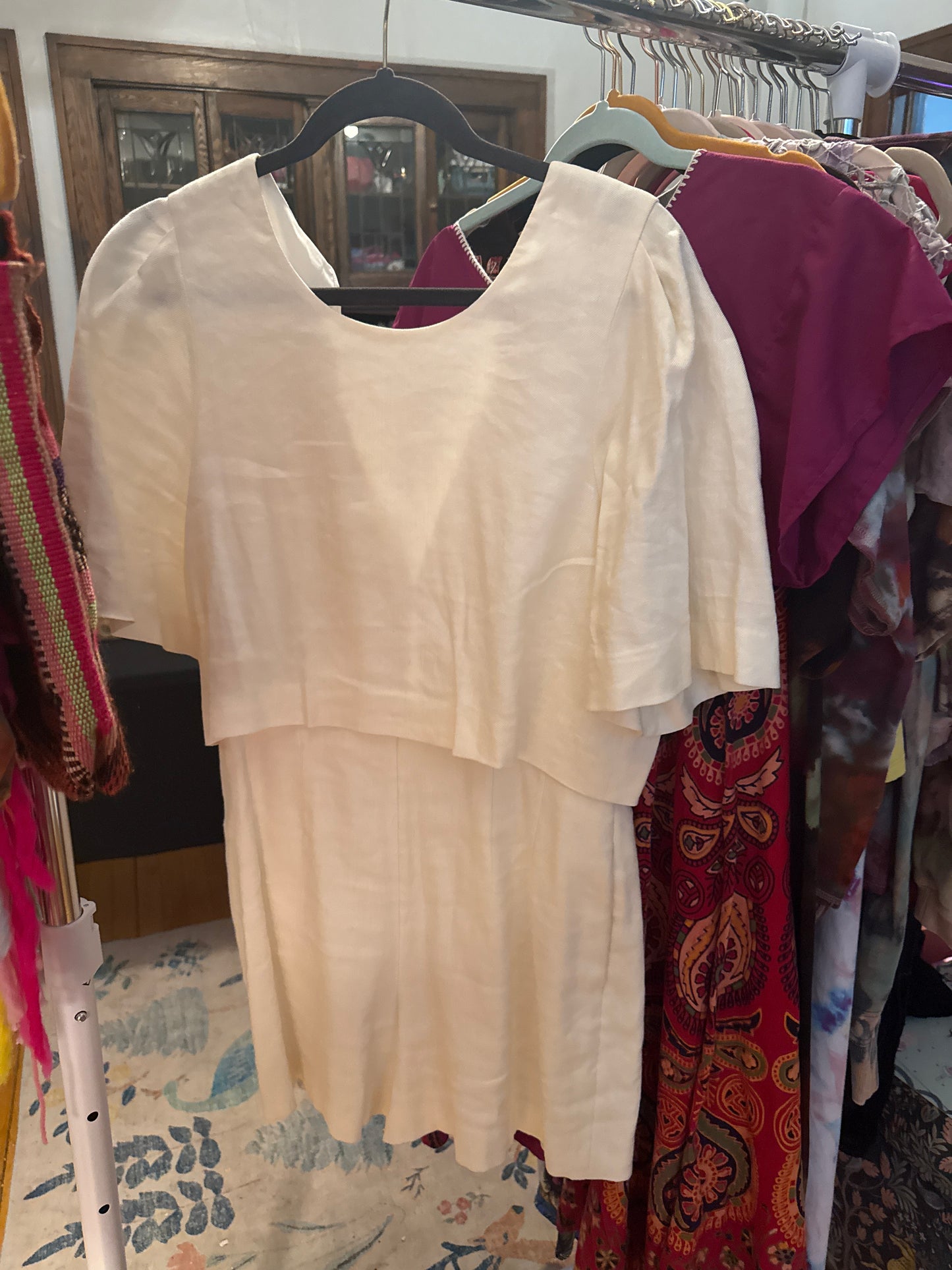 Club Monaco Cream Short Sleeve Romper