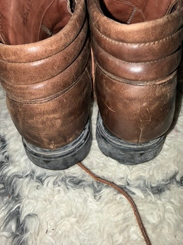 Well Worn Leather Ankle Work Boots