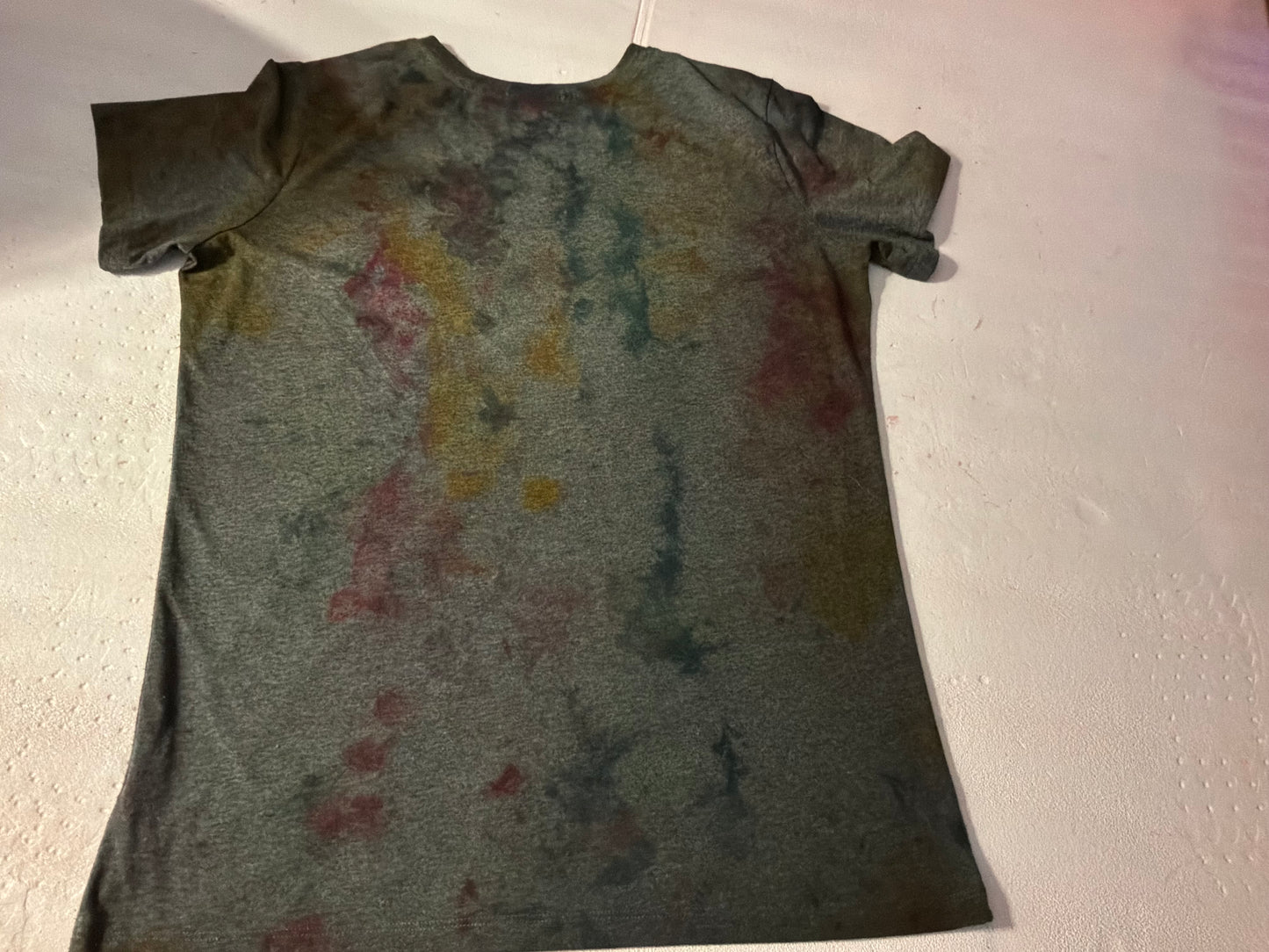 Hand-Dyed “Liberated Lady” Graphic Tee – Earth Tone Dye