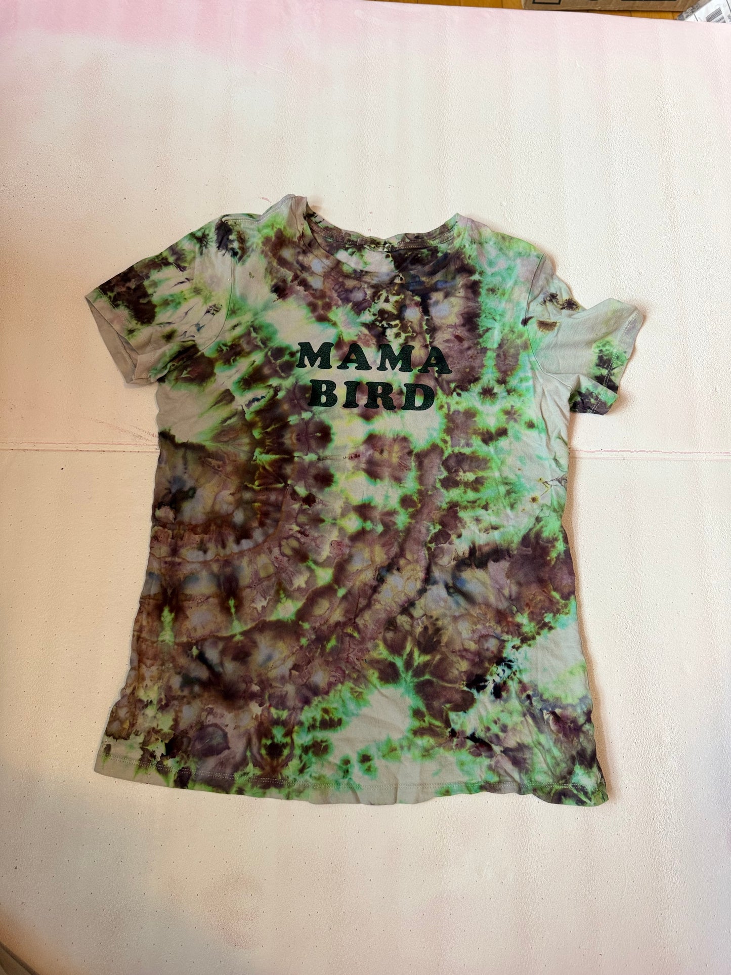 Mama Bird Tee — Hand-Dyed Cosmic Babe