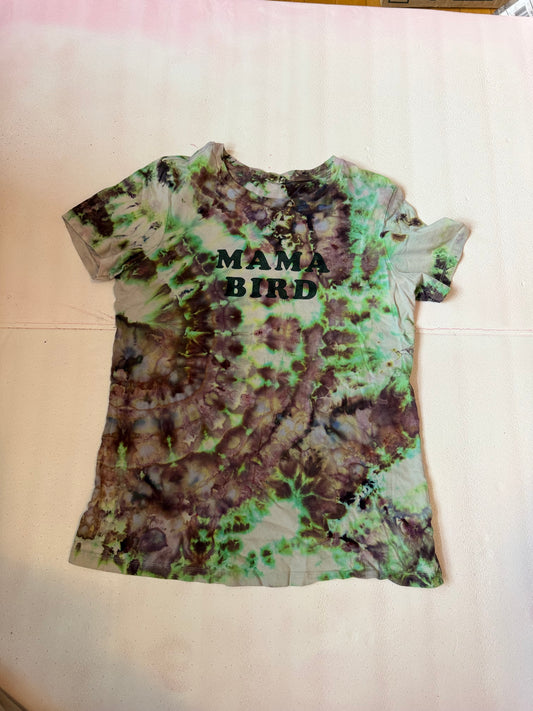 Mama Bird Tee — Hand-Dyed Cosmic Babe