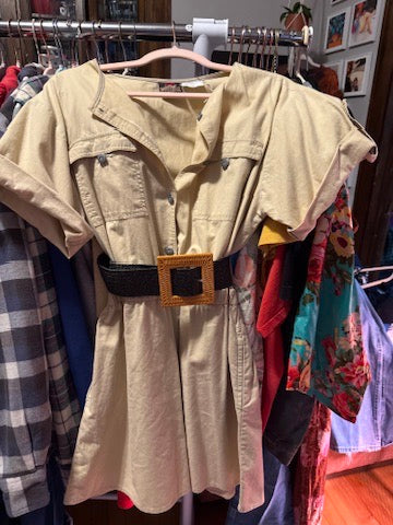 Vintage Linen Short Jumpsuit/Romper