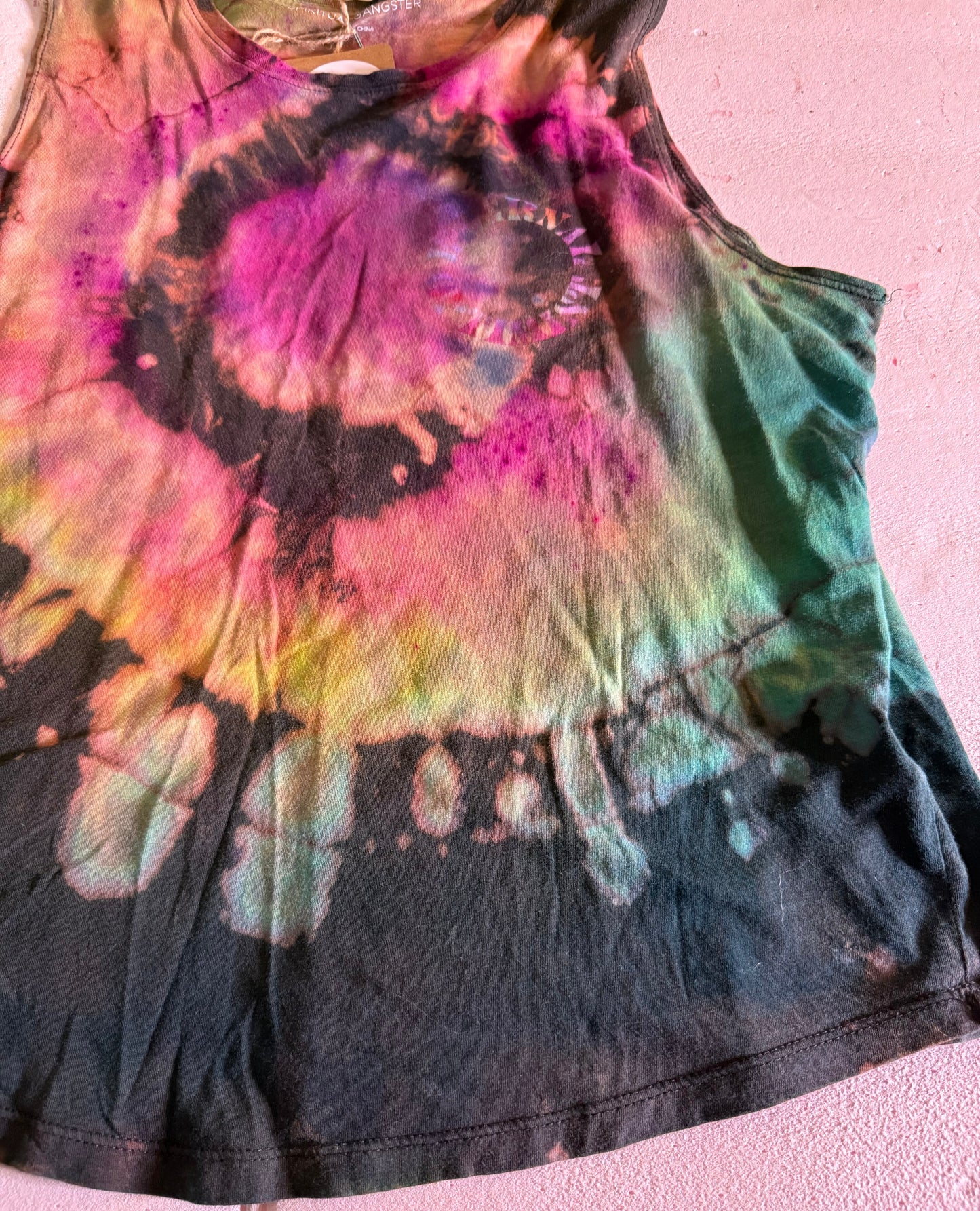 Spiritual Gangster Spiral Ice Dyed Muscle Tee