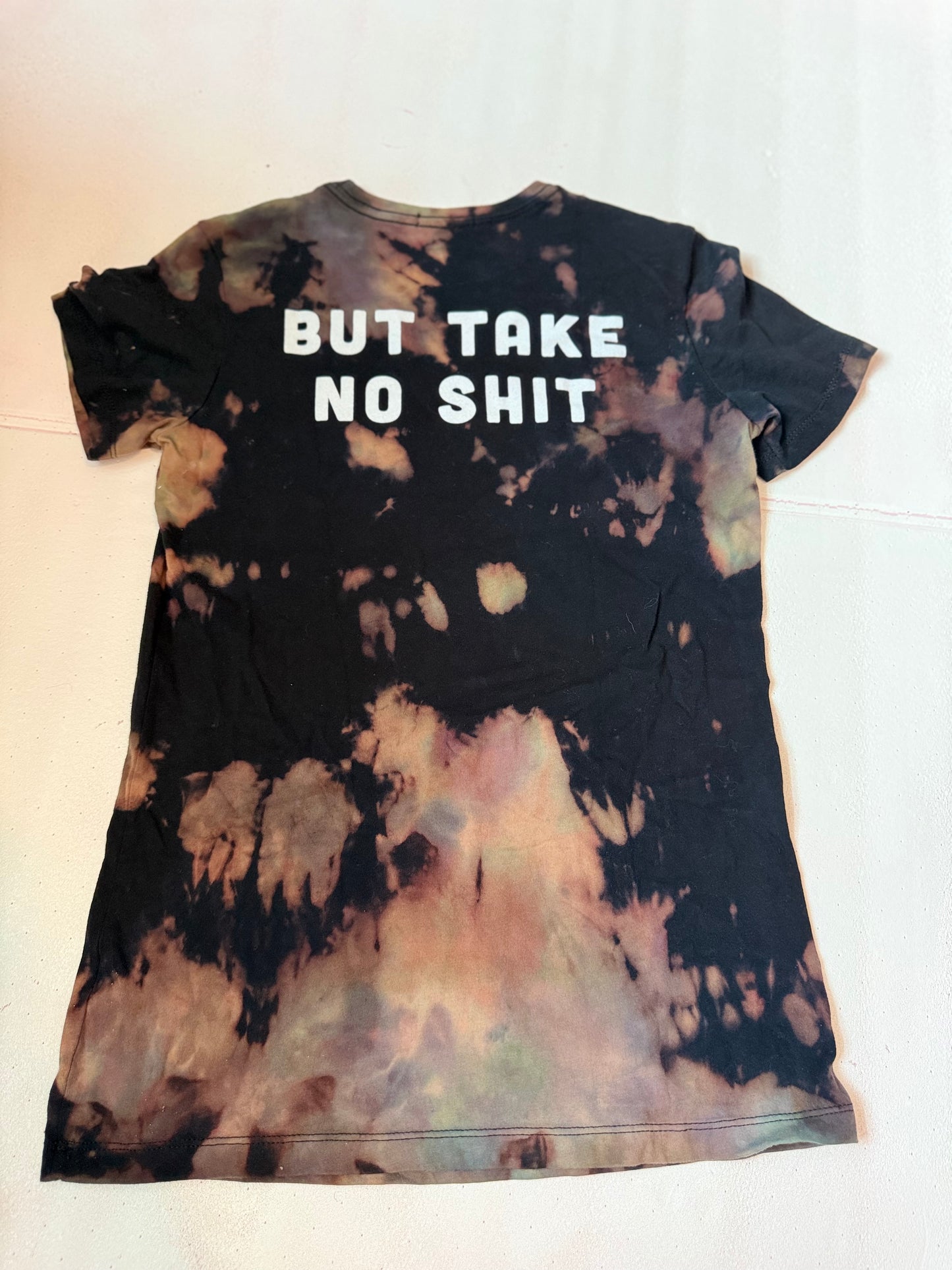 The Bee & The Fox “Do No Harm / Take No Shit” Tie-Dye Tee