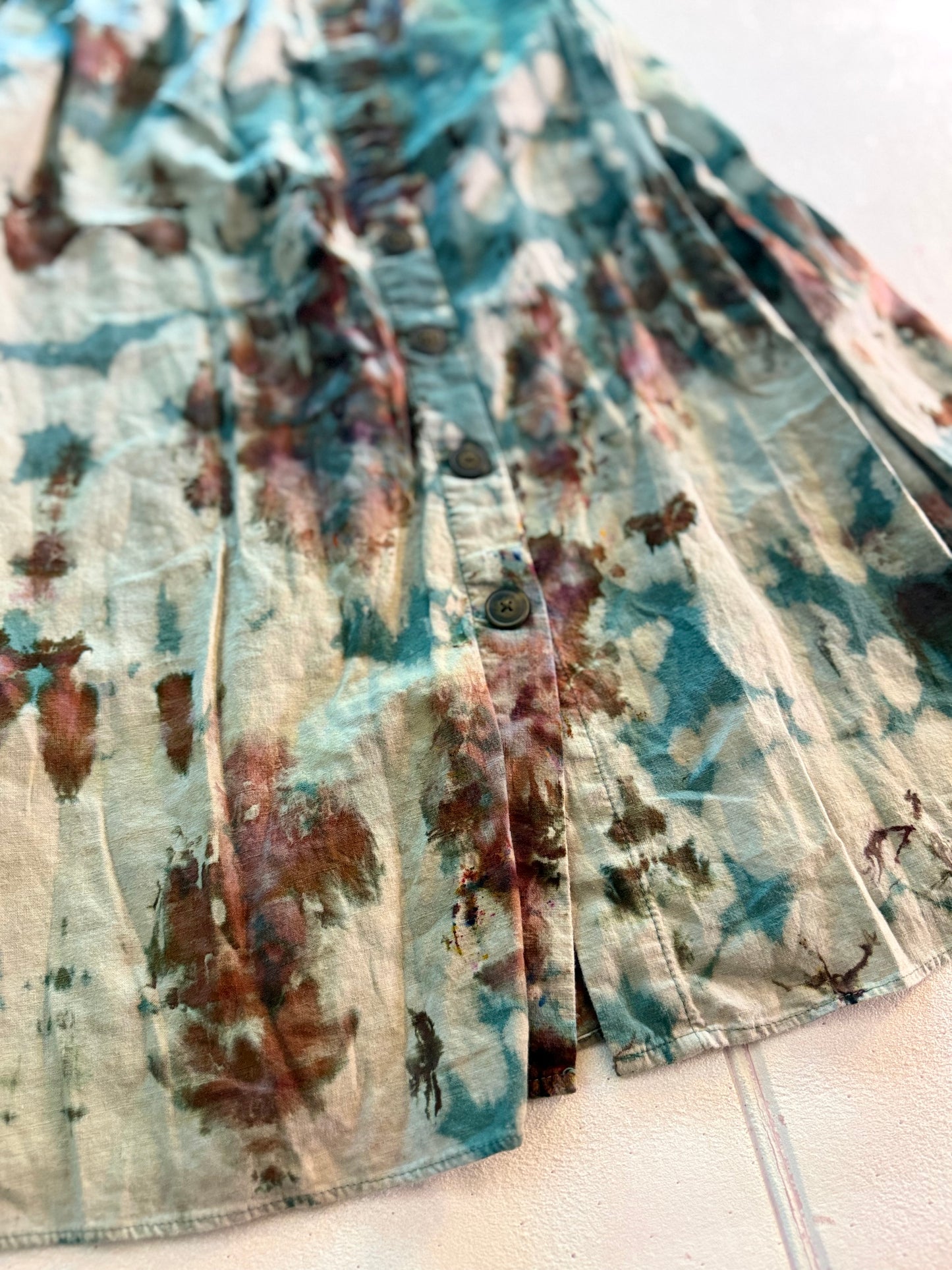 Hand Dyed Front Button Madewell Maxi skirt