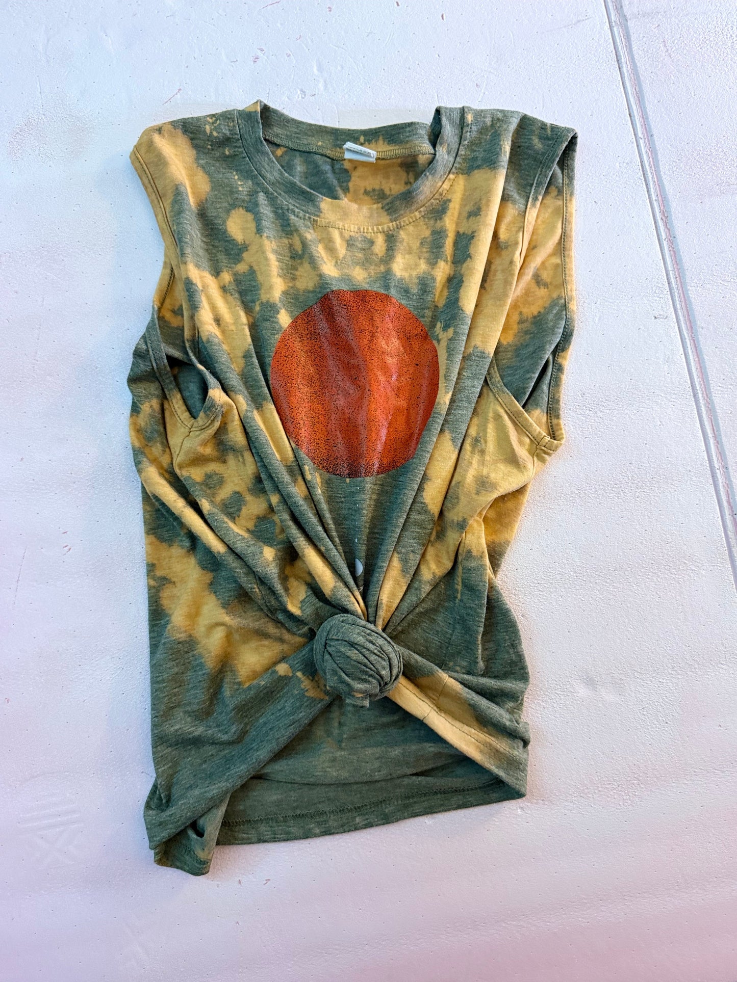 Hand-Dyed Muscle Tank —sunrise print