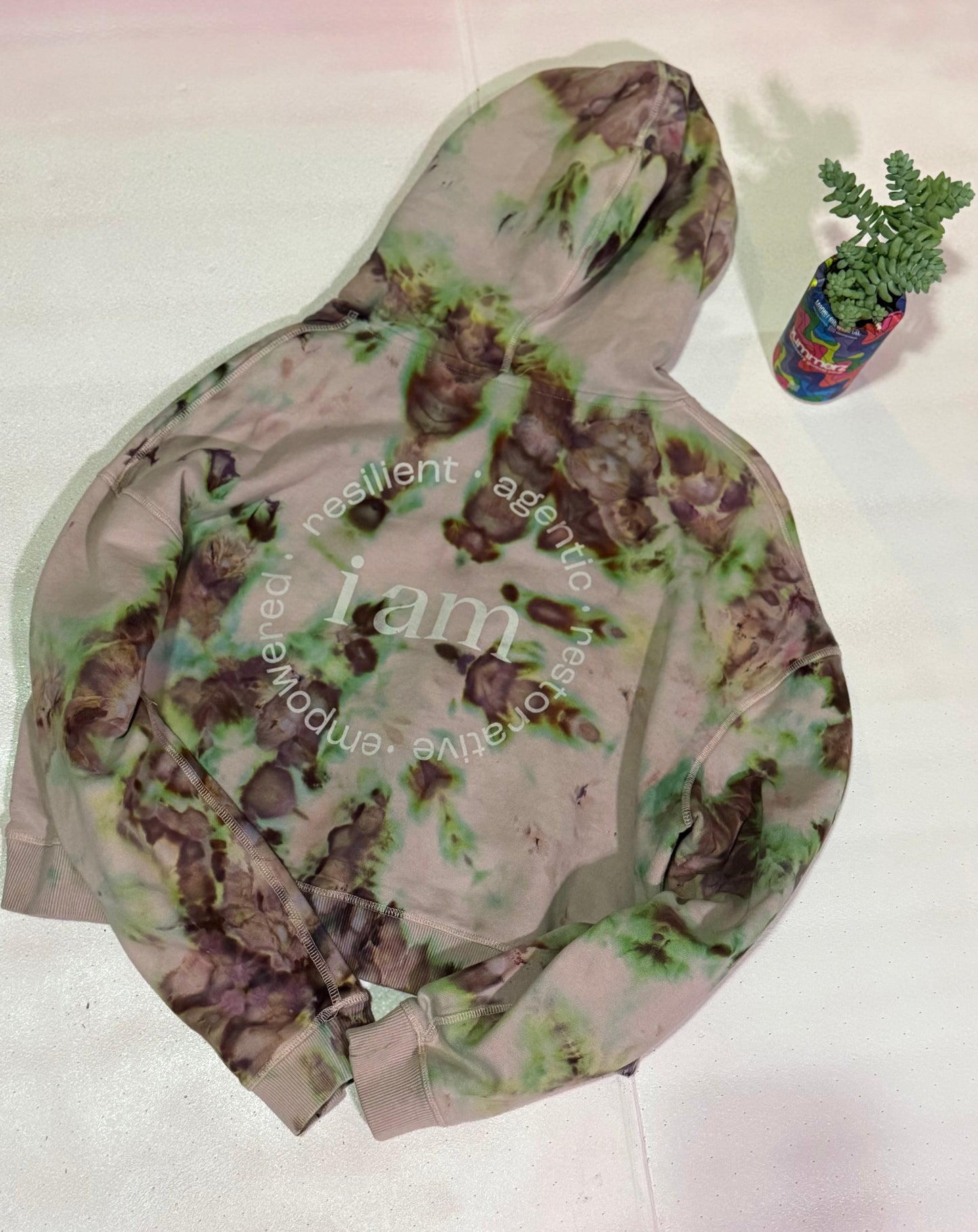 Cosmic Babe Ice Dyed cropped hoodie