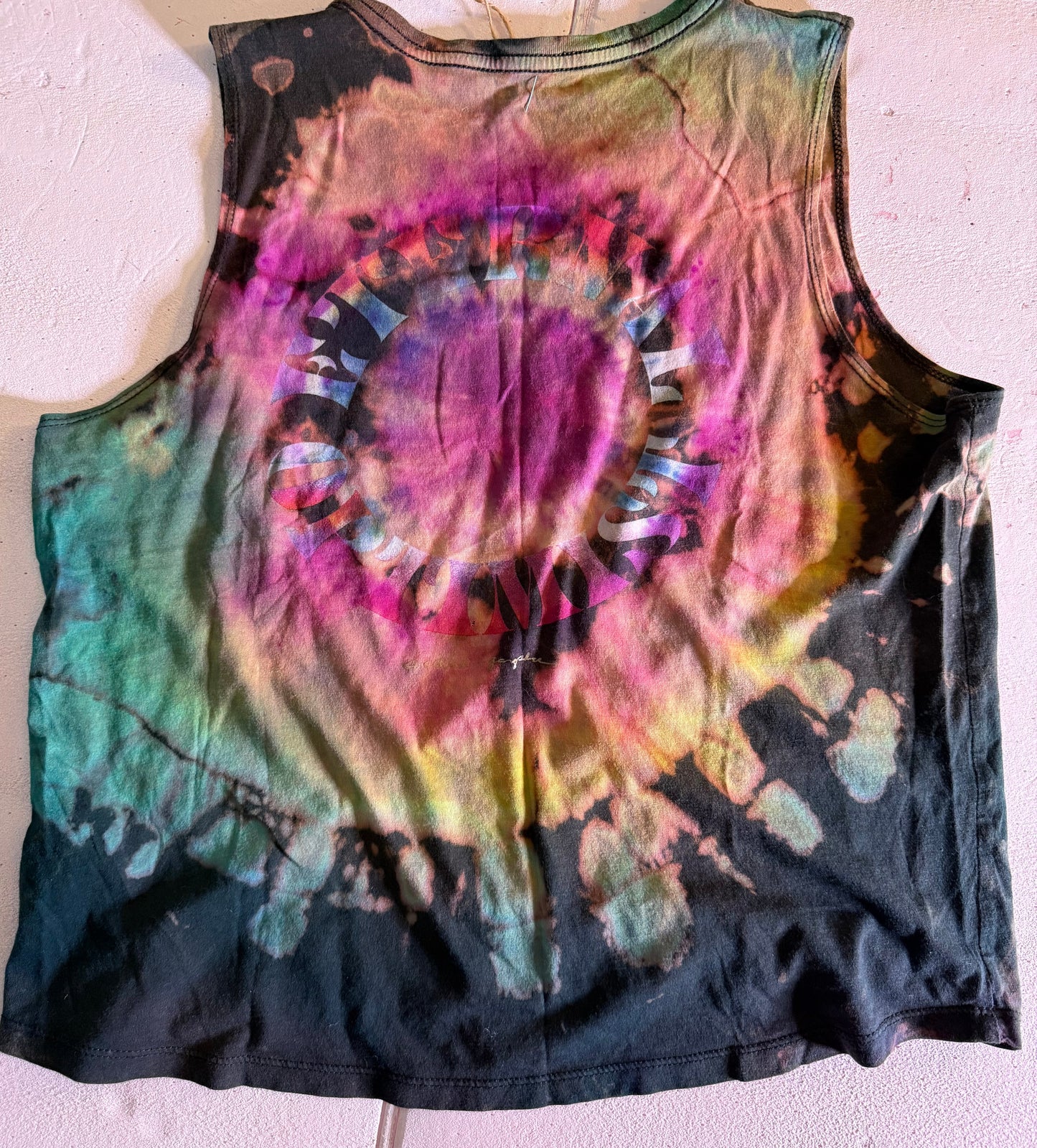 Spiritual Gangster Spiral Ice Dyed Muscle Tee