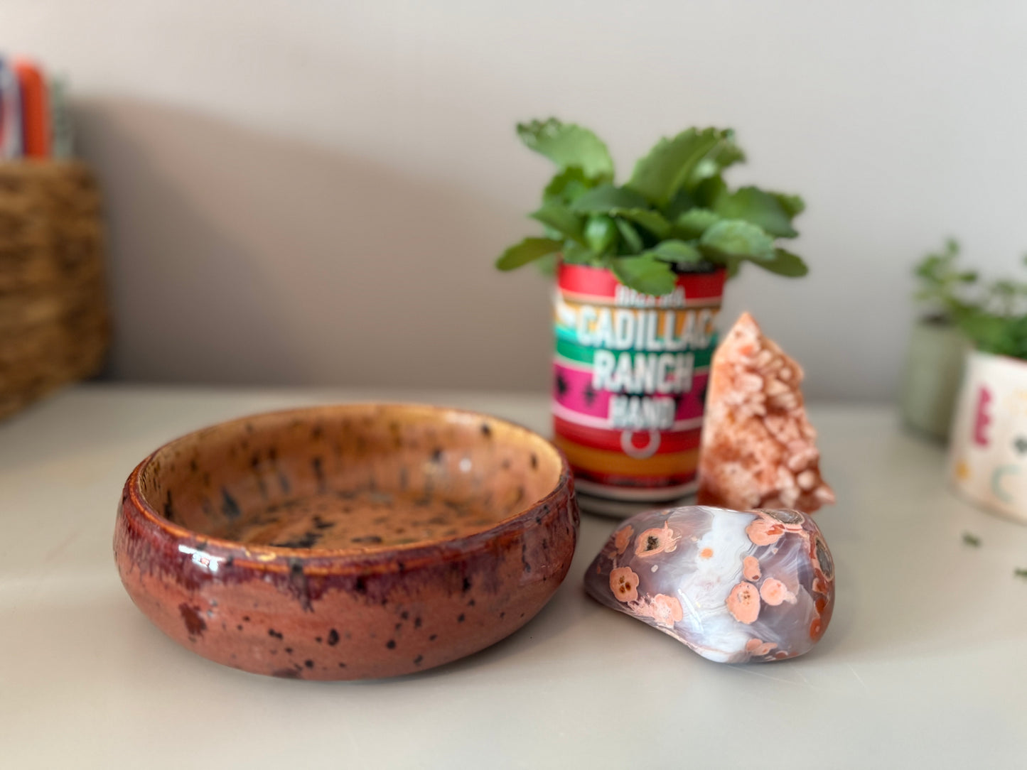 Hand thrown ceramic ritual bowl