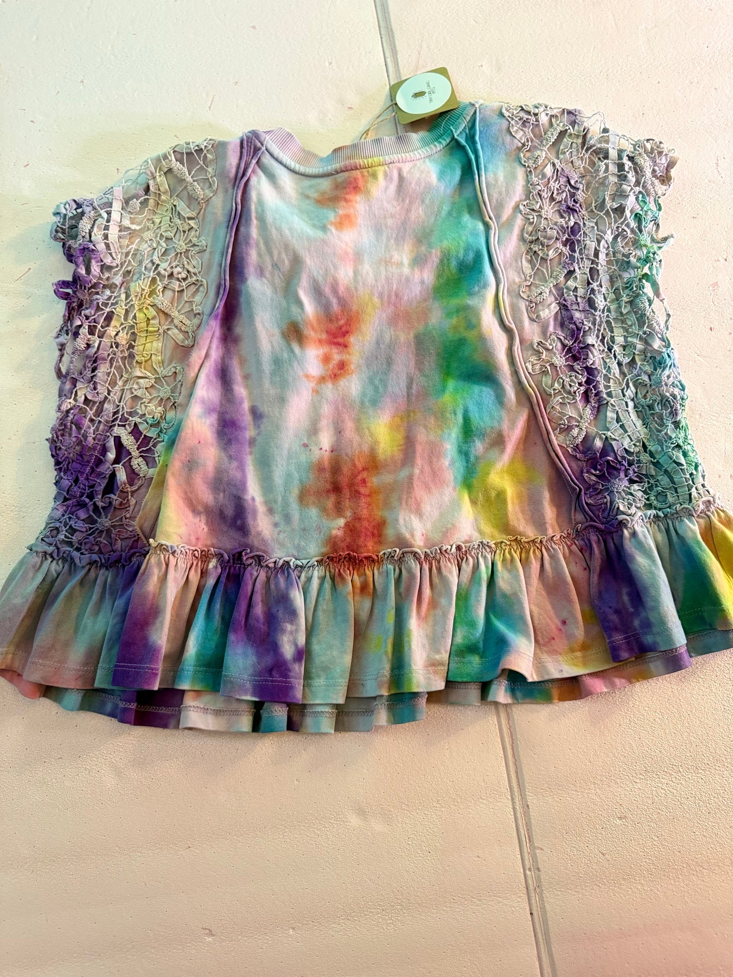 Anthropologie Lace Ice Dyed Top