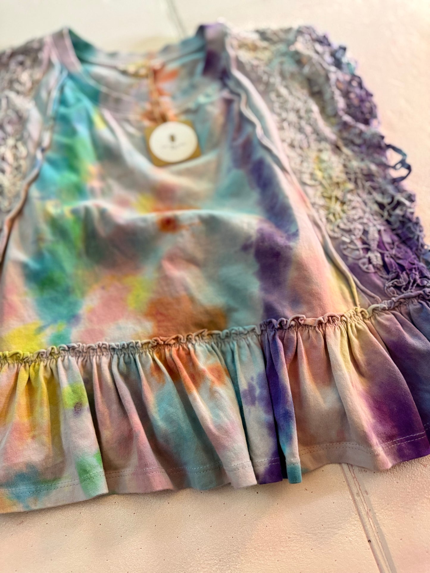 Anthropologie Lace Ice Dyed Top