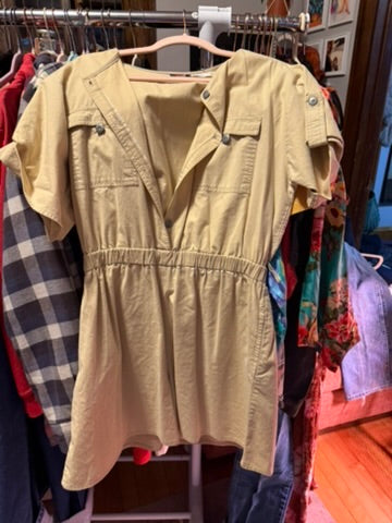 Vintage Linen Short Jumpsuit/Romper