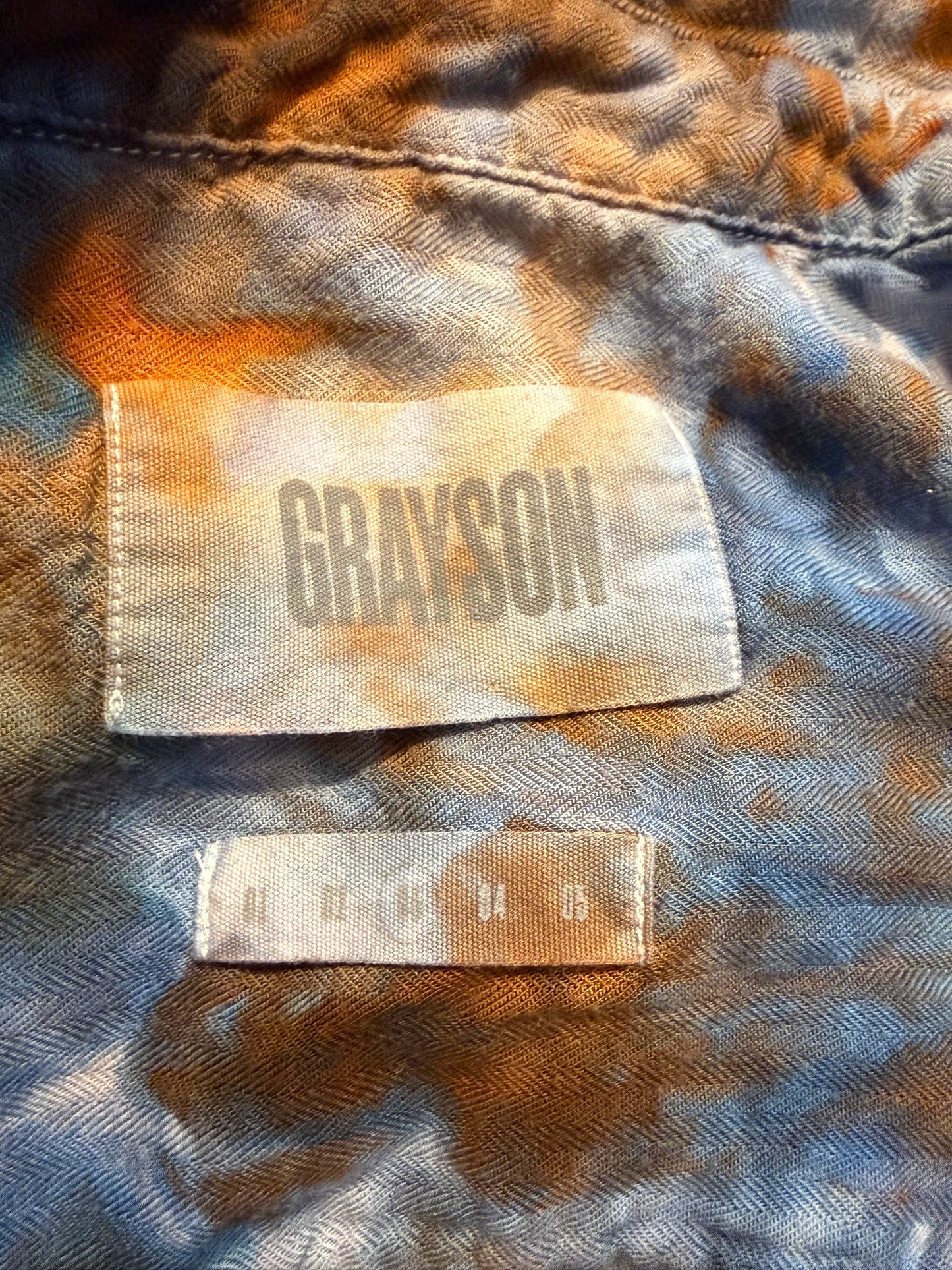 Hand dyed one of a kind shirt dress