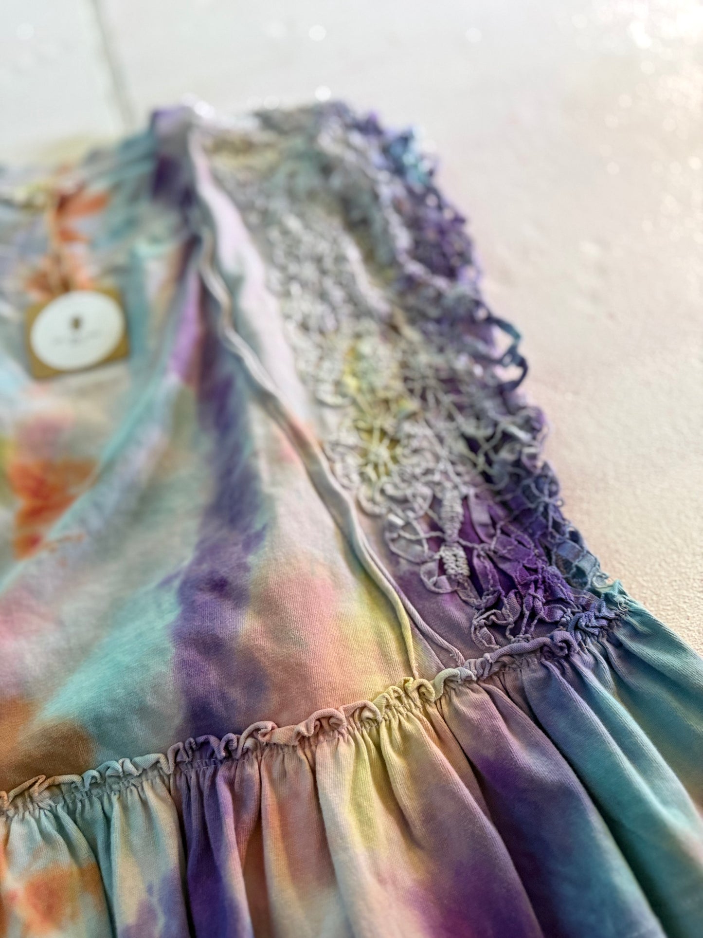 Anthropologie Lace Ice Dyed Top