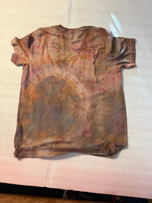 Women for Women "Sisterhood" graphic hand dyed tee