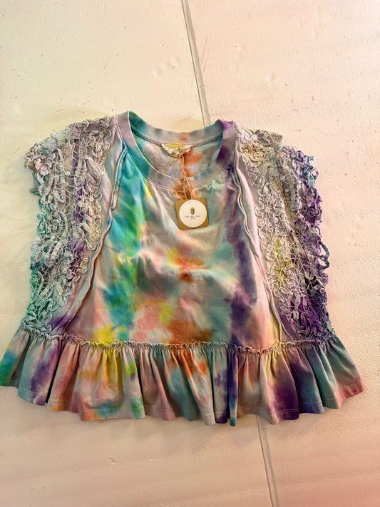 Anthropologie Lace Ice Dyed Top