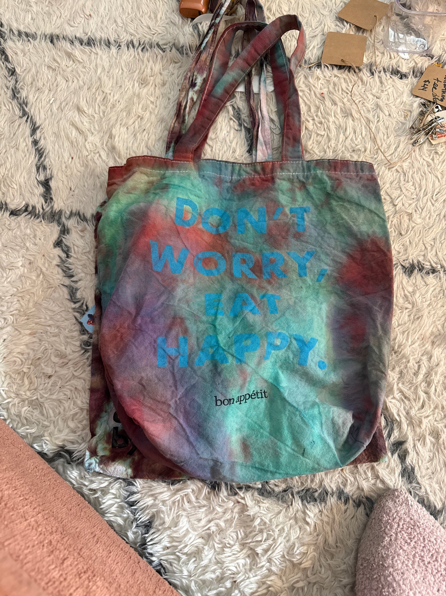 Tie dyed totes
