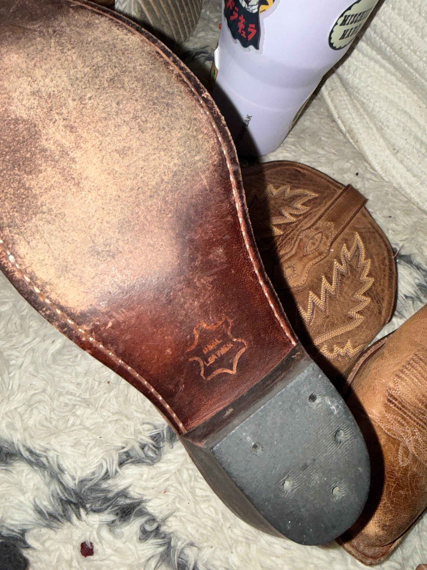 Womens Vintage Leather Cowboy Boots