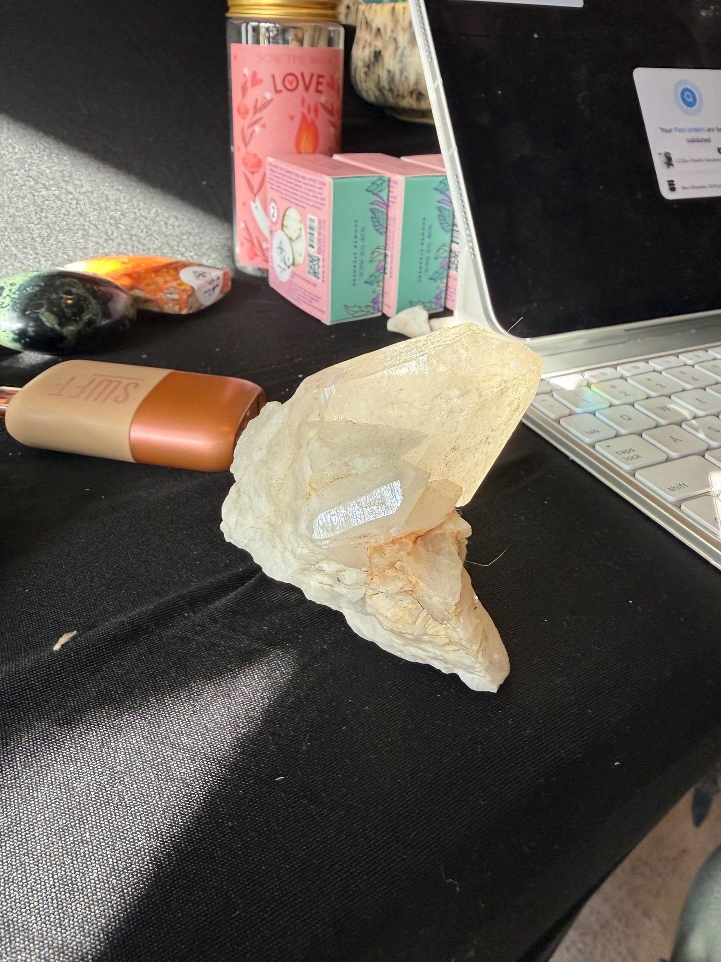 Large Orange Calcite Pyramid Polished Crystal Stone, Altar Decor, Meditation  and Home Styling Piece